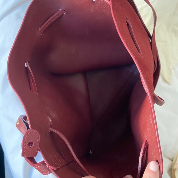 Mansur Gavriel Burgundy Bucket Bag - Picture 2 of 5